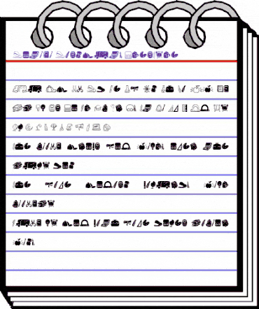 Dotuku Dingbats Regular animated font preview