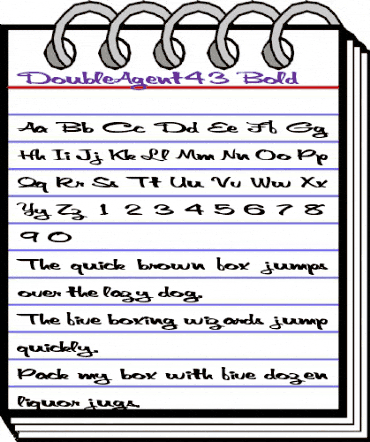 DoubleAgent43 Bold animated font preview