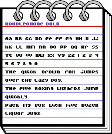 DoubleOhOne Bold animated font preview