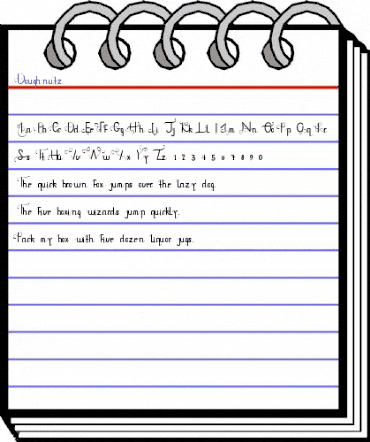 Doughnutz Regular animated font preview