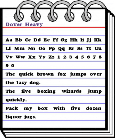 Dover Heavy Regular animated font preview