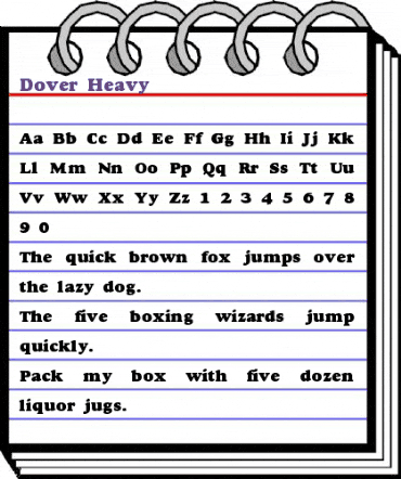 Dover Heavy Regular animated font preview Dover Heavy Regular animated font preview