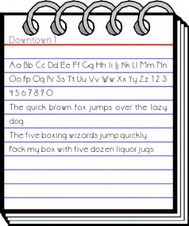 Downtown 1 Regular animated font preview