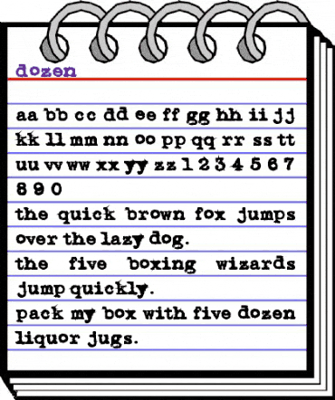 Dozen Regular animated font preview