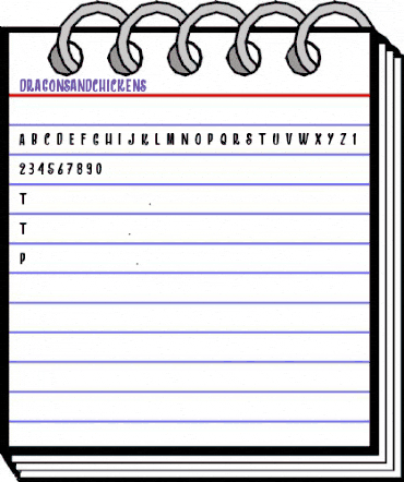 DRAGONS AND CHICKENS Regular animated font preview