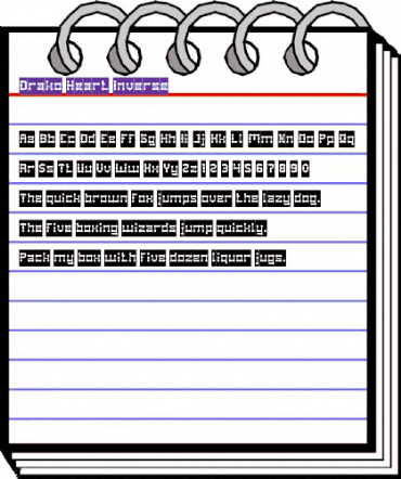 Drako Heart-Inverse Regular animated font preview