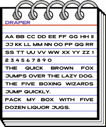 Draper Regular animated font preview
