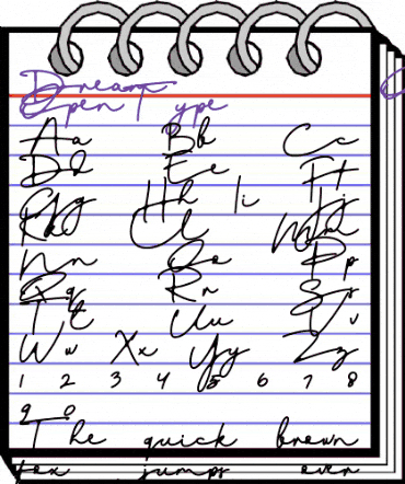 DreamOnly Regular animated font preview