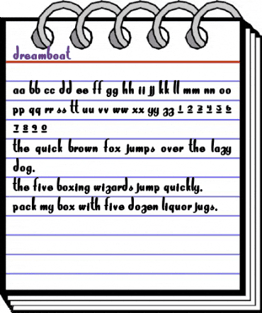 Dreamboat Regular animated font preview