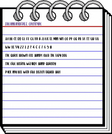 Dreamland FREE Regular animated font preview