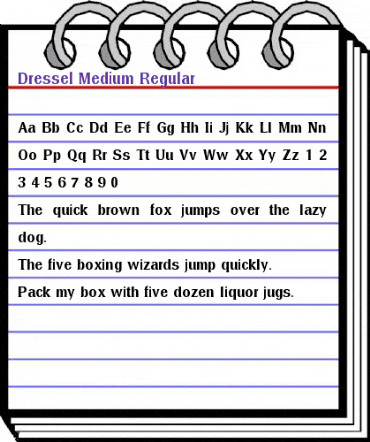 Dressel Medium Regular animated font preview