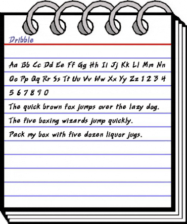 Dribble Regular animated font preview
