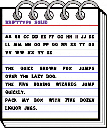 DriftType Solid animated font preview