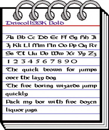 DriscollSSK Bold animated font preview