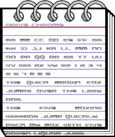 Drive Chrome Regular animated font preview Drive Chrome Regular animated font preview