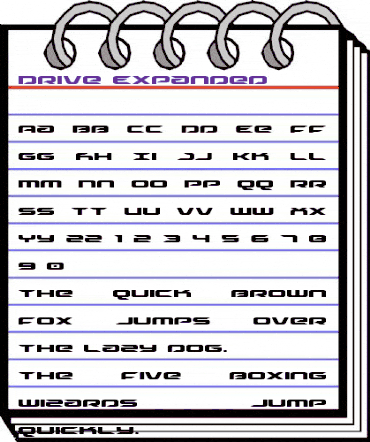 Drive Expanded Expanded animated font preview