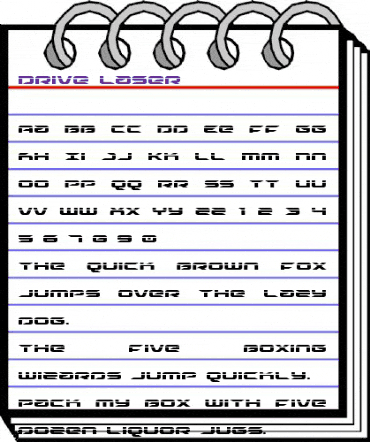 Drive Laser Regular animated font preview