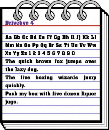 Drivebye 4 Regular animated font preview Drivebye 4 Regular animated font preview