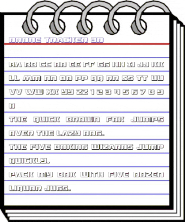 Drone Tracker 3D Regular animated font preview