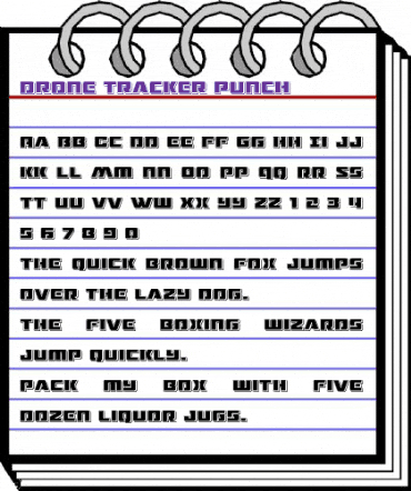 Drone Tracker Punch Regular animated font preview