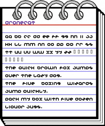 Dronecat Regular animated font preview