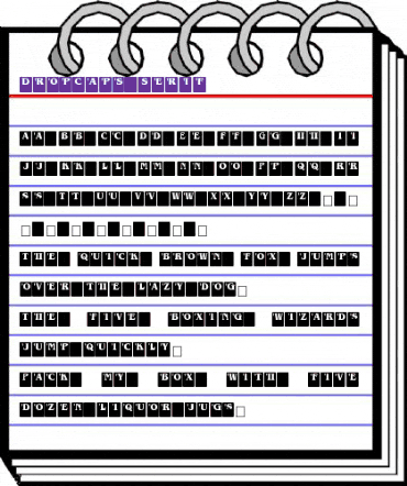 DropCaps-Serif Regular animated font preview