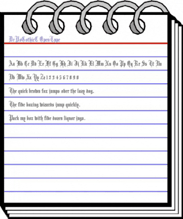 DrPo GothicC Regular animated font preview