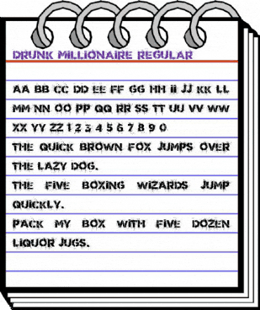 Drunk Millionaire Regular animated font preview