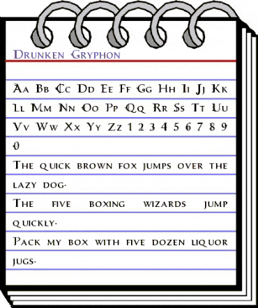 Drunken Gryphon Drunken Gryphon animated font preview