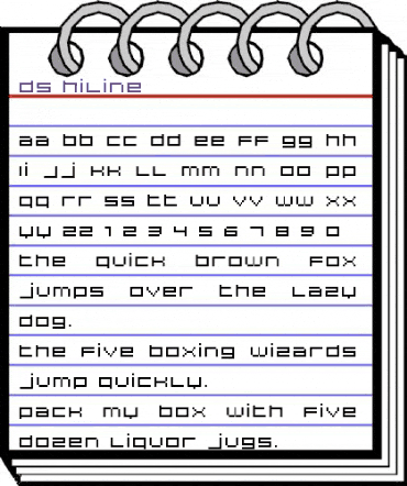 DS Hiline Regular animated font preview