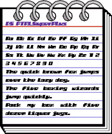 DS PTRLSuperPlus Regular animated font preview