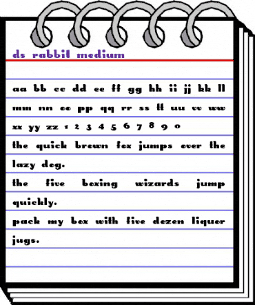 DS Rabbit Medium animated font preview