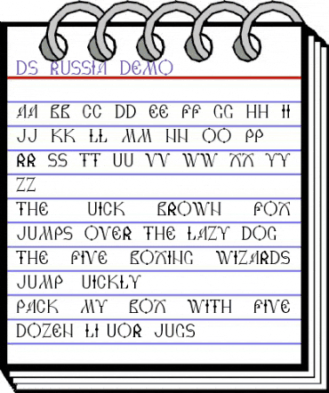 DS Russia Demo Regular animated font preview