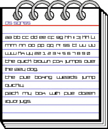 DS SQR65 Regular animated font preview