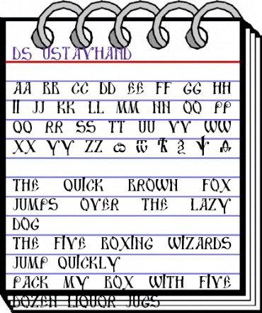 DS UstavHand Regular animated font preview