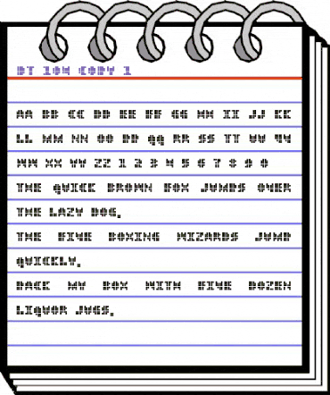 DT 104 Regular animated font preview