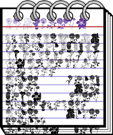 DT Flowers 1 Regular animated font preview