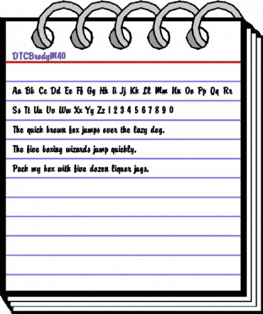 DTCBrodyM40 Regular animated font preview