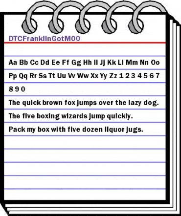 DTCFranklinGotM00 Regular animated font preview