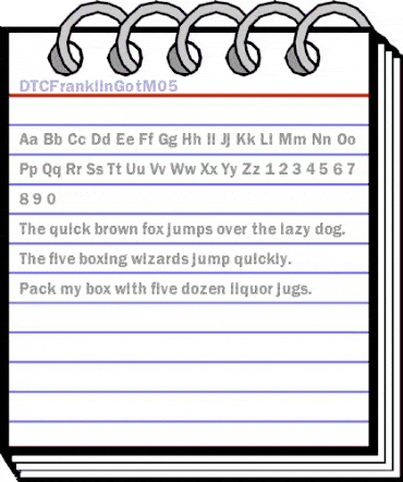 DTCFranklinGotM05 Regular animated font preview