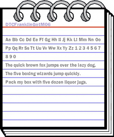 DTCFranklinGotM06 Regular animated font preview
