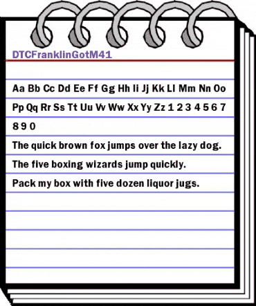 DTCFranklinGotM41 Regular animated font preview