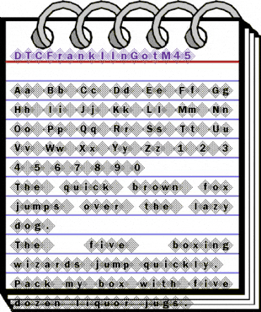DTCFranklinGotM45 Regular animated font preview