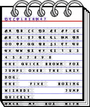 DTCPlazaM47 Regular animated font preview