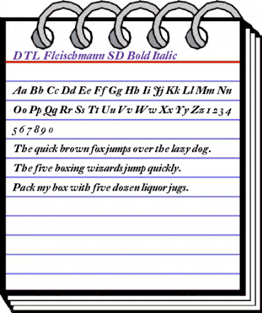 DTL Fleischmann Regular animated font preview