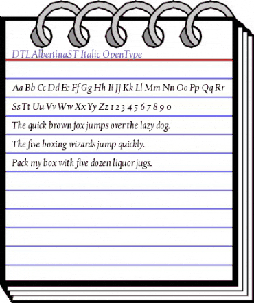 DTLAlbertinaST Italic animated font preview DTLAlbertinaST Italic animated font preview