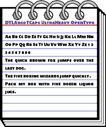 DTLArgoTCaps UltraHeavy animated font preview