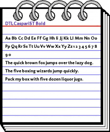 DTLCaspariST Regular animated font preview