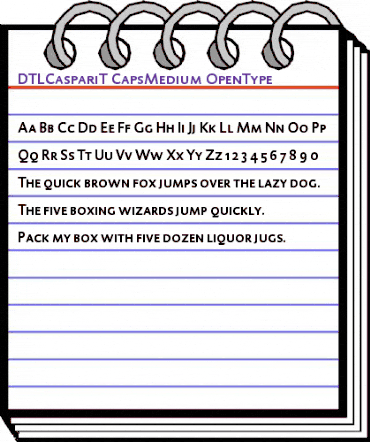 DTL Caspari T Caps Medium animated font preview