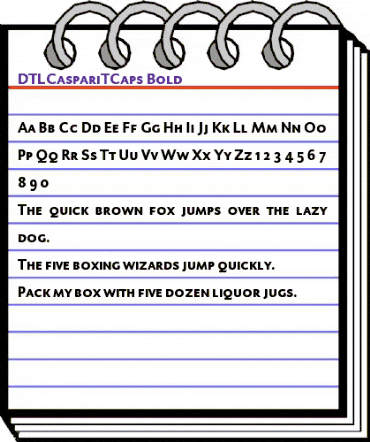 DTLCaspariTCaps Regular animated font preview